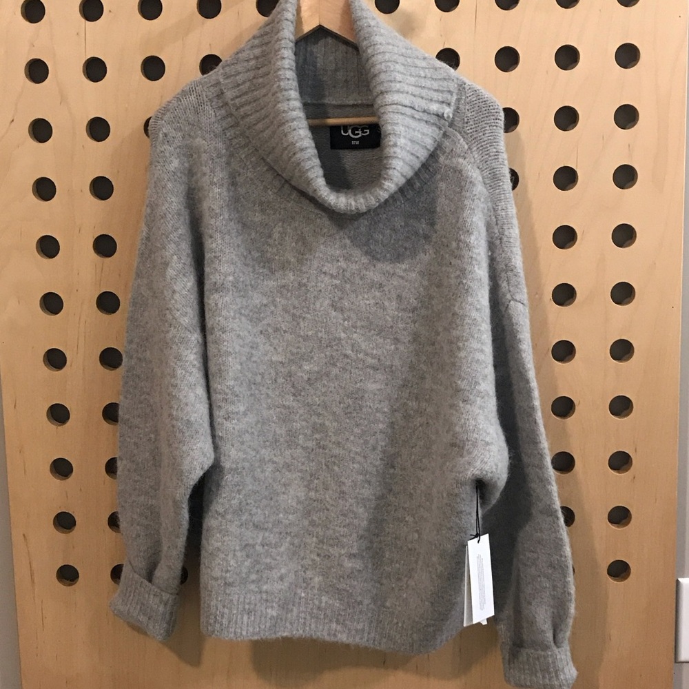 UGG Women's Cozy Gray Cowl Neck Sweater NWT